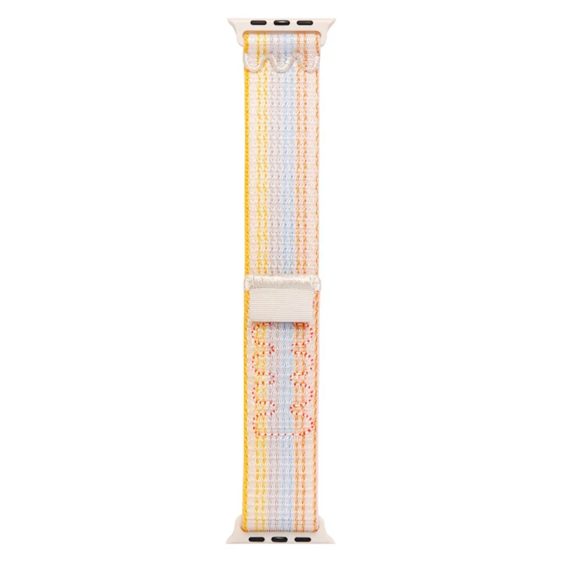 KALEBOL Apple Watch Series 41mm - 40mm - 38mm Universal Watchband Nylon Strap - Dark Green+Orange