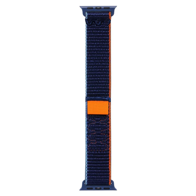 KALEBOL Apple Watch Series 41mm - 40mm - 38mm Universal Watchband Nylon Strap - Dark Green+Orange