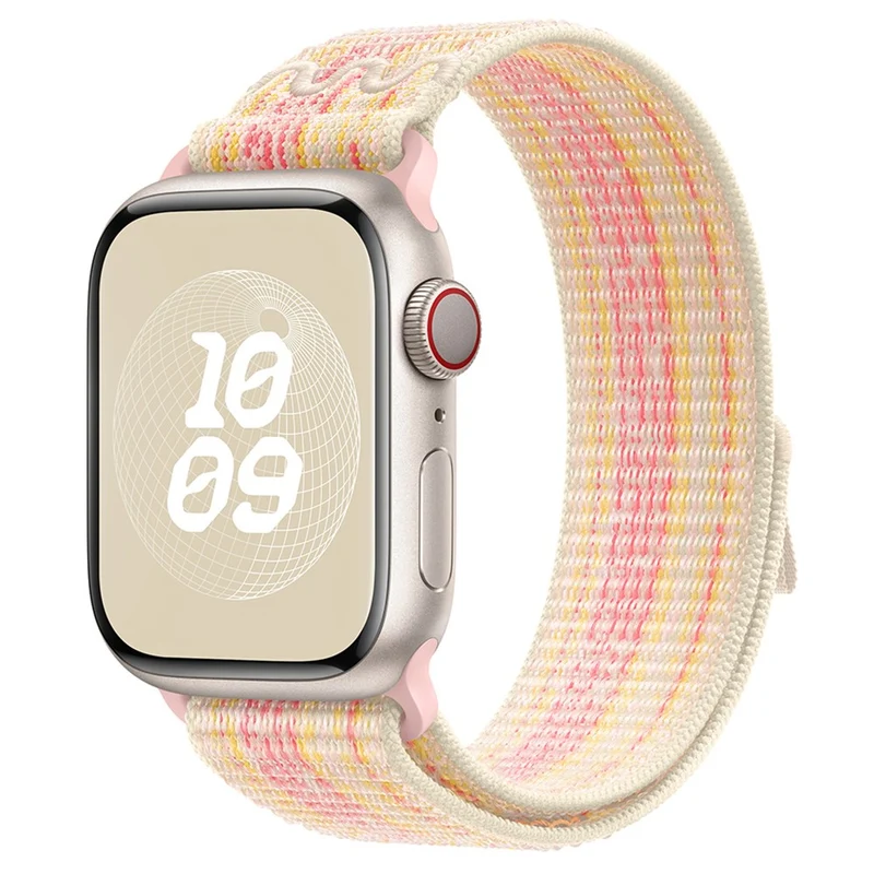 KALEBOL Apple Watch Series 41mm - 40mm - 38mm Universal Watchband Nylon Strap - Dark Green+Orange