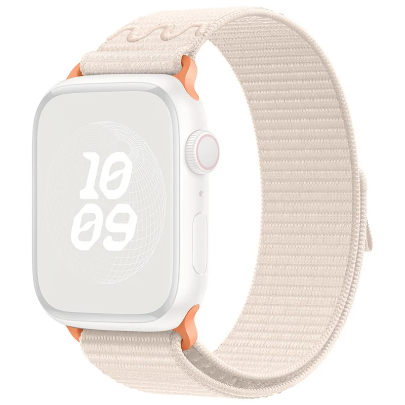 KALEBOL Apple Watch Series 41mm - 40mm - 38mm Universal Watchband Nylon Strap - Dark Green+Orange