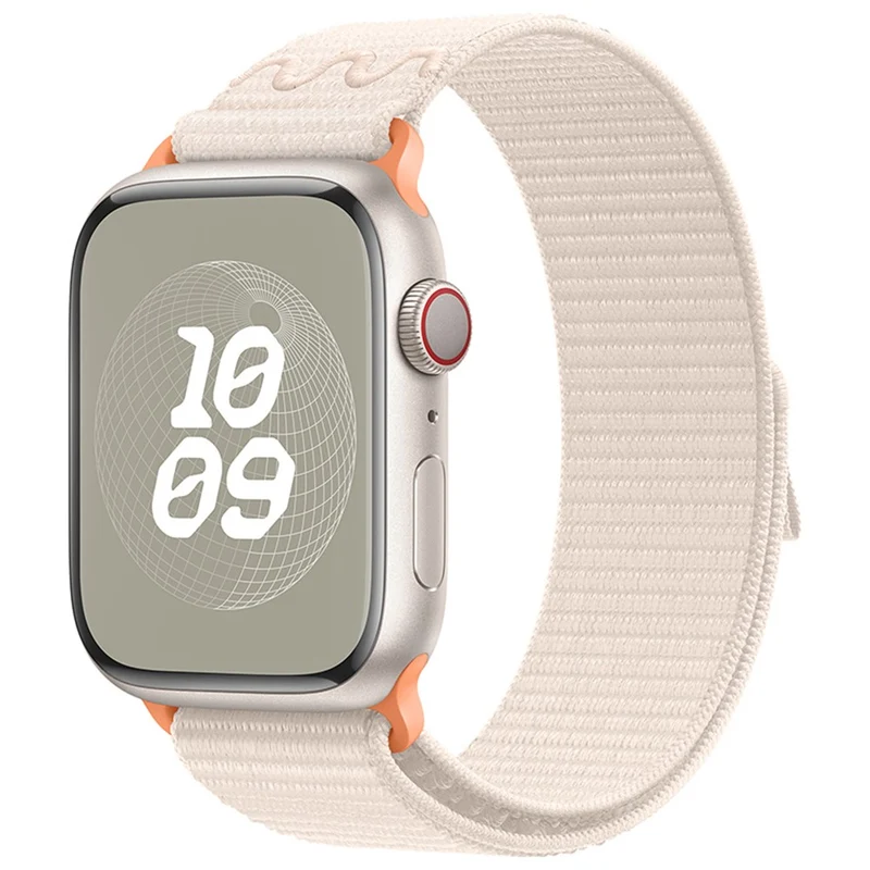 KALEBOL Apple Watch Series 41mm - 40mm - 38mm Universal Watchband Nylon Strap - Dark Green+Orange