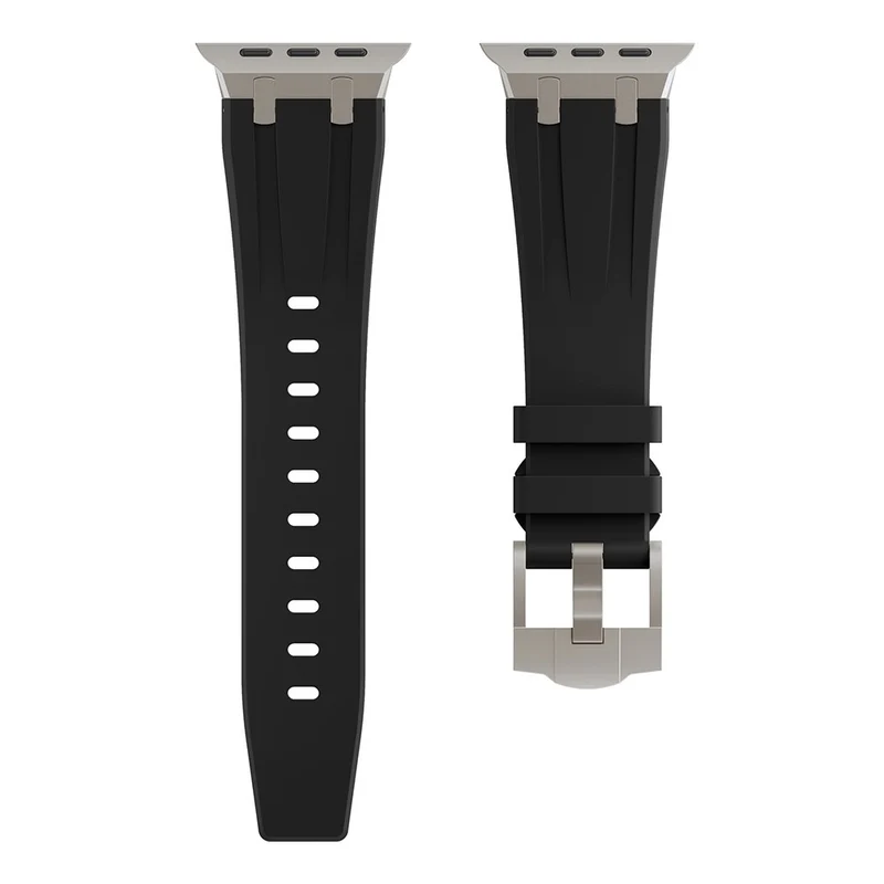Apple Watch Series 41mm / 40mm / 38mm Watch Band Liquid Silicone Strap - Titanium Black