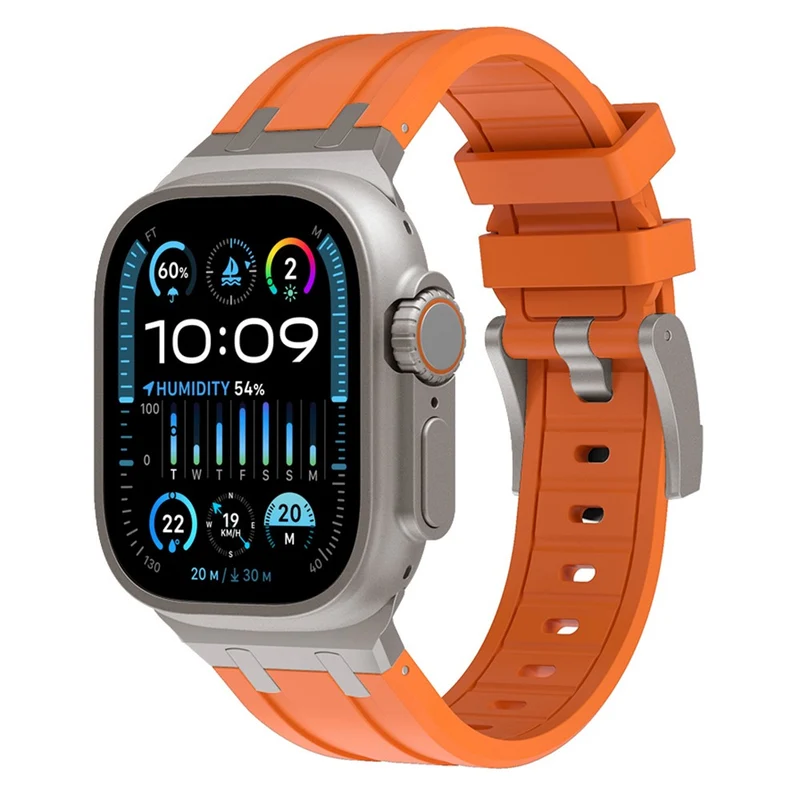 Apple Watch Series 41mm / 40mm / 38mm Watch Band Liquid Silicone Strap - Titanium Black