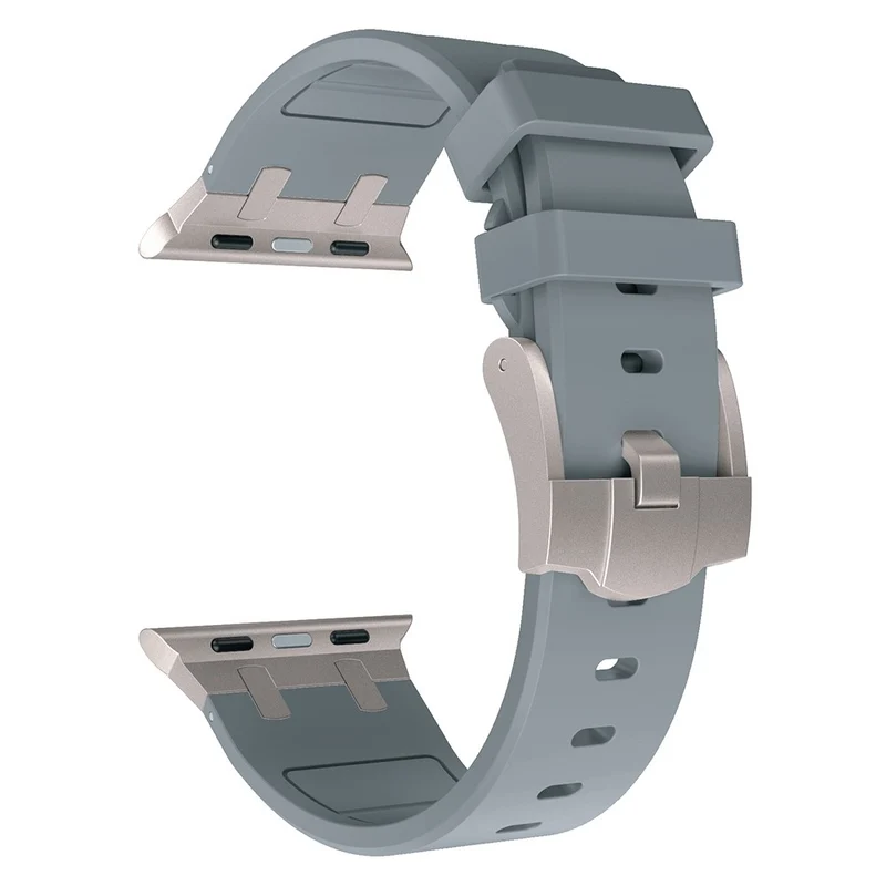Apple Watch Series 41mm / 40mm / 38mm Watch Band Liquid Silicone Strap - Titanium Black