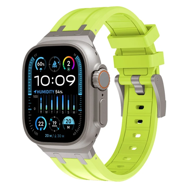 Apple Watch Series 41mm / 40mm / 38mm Watch Band Liquid Silicone Strap - Titanium Black