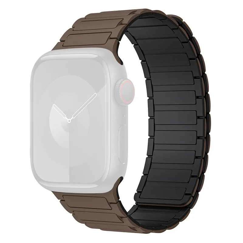 Apple Watch Series 41mm / 40mm / 38mm Watch Band Silicone Magnetic Strap - Indigo Blue+Grey