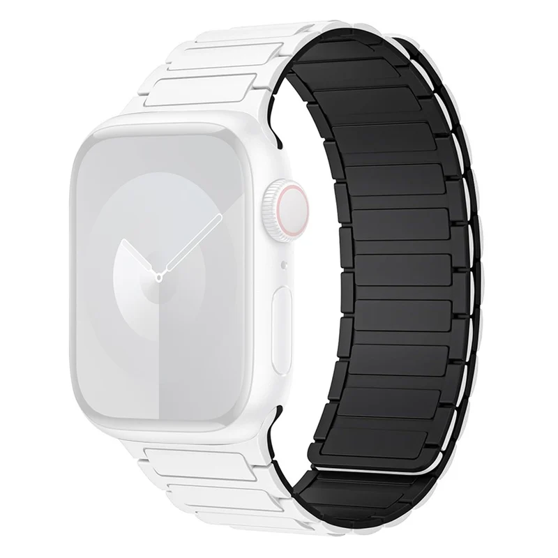 Apple Watch Series 41mm / 40mm / 38mm Watch Band Silicone Magnetic Strap - Indigo Blue+Grey