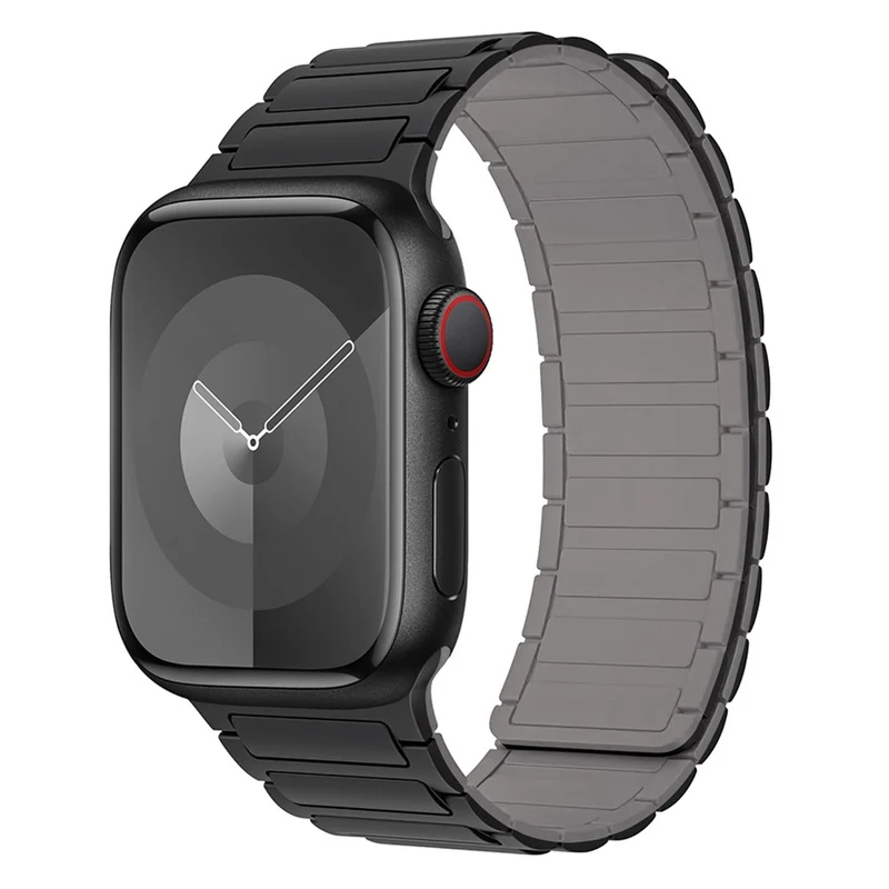 Apple Watch Series 41mm / 40mm / 38mm Watch Band Silicone Magnetic Strap - Indigo Blue+Grey