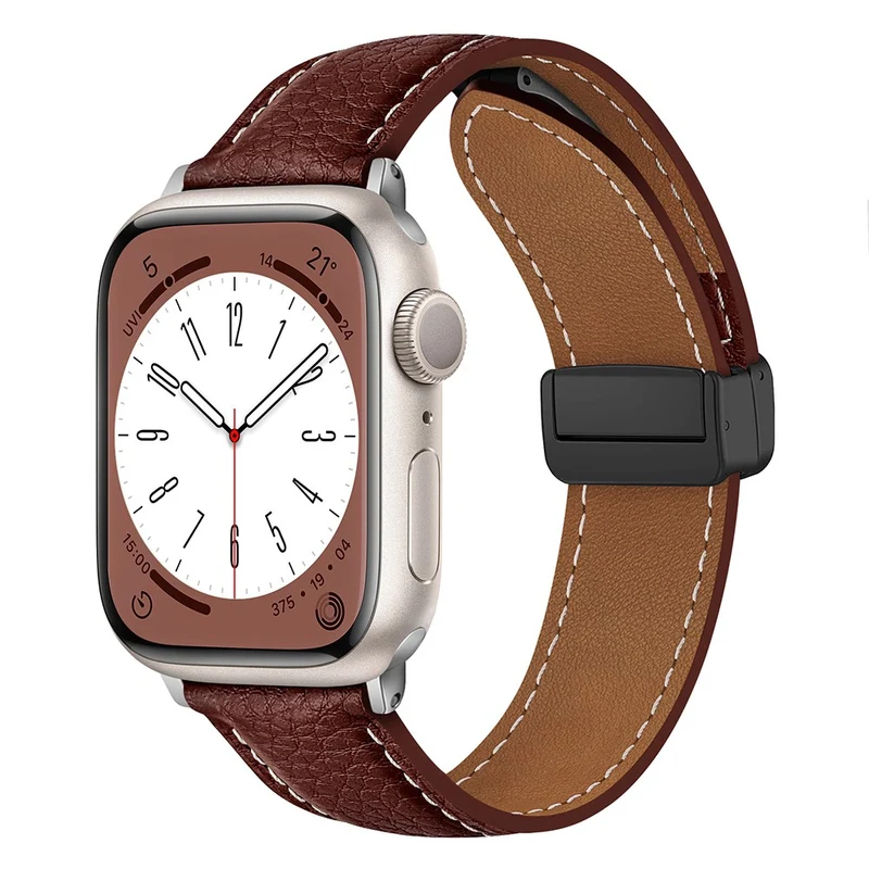 Apple Watch Series 41mm / 40mm / 38mm Litchi Texture Leather Watch Band