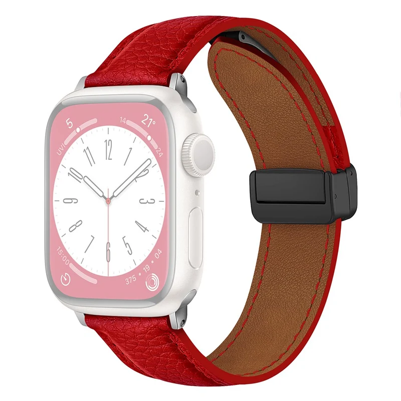 Apple Watch Series 41mm / 40mm / 38mm Litchi Texture Leather Watch Band
