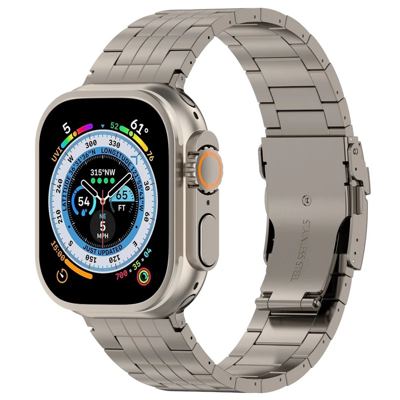 Apple Watch 49mm / 45mm / 44mm / 42mm Titanium Watch Band - Titanium Grey