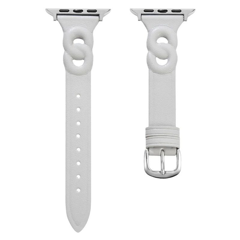 Apple Watch 49mm / 45mm / 44mm / 42mm Leather Watch Band - Baby Blue
