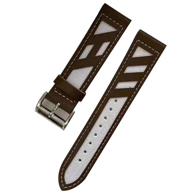 Apple Watch 49mm / 45mm / 44mm / 42mm Cloth Fabric and Leather Watch Band