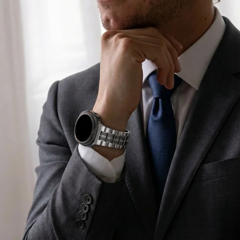 Samsung Galaxy Watch Ultra 2 Square' Titanarmband (Silber)