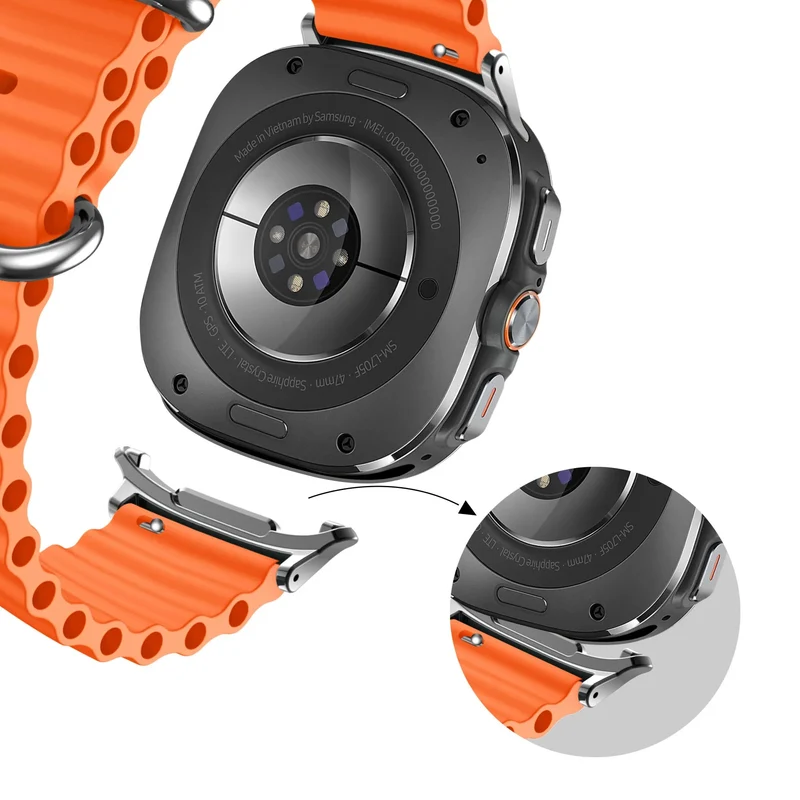 Bandz Samsung Galaxy Watch Ultra 2 Ocean Armband 'Classic' (Orange)