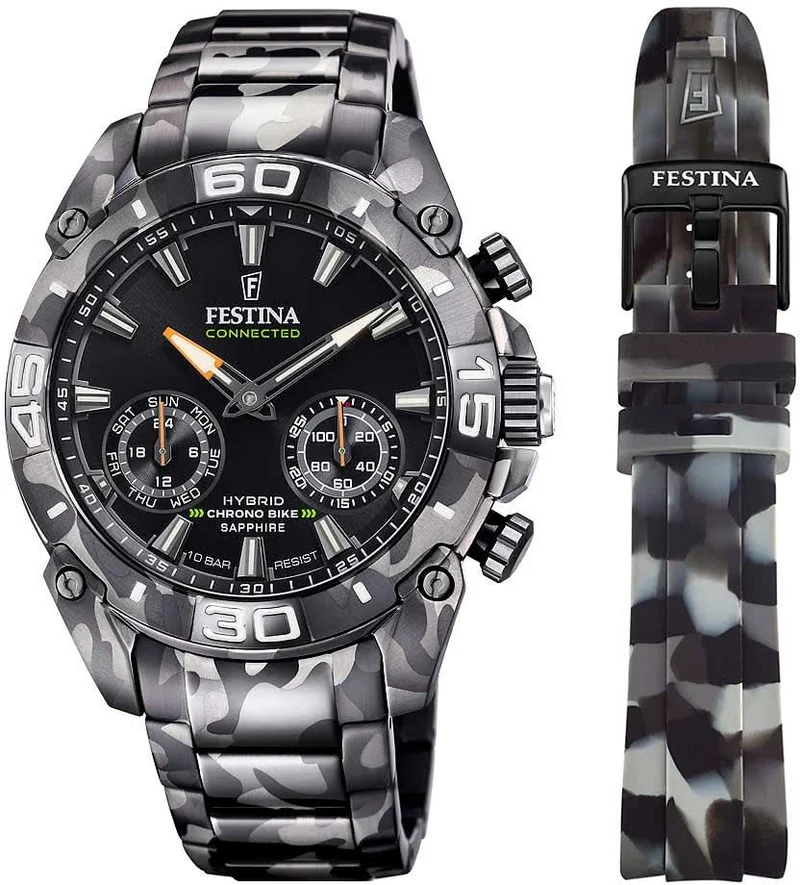 Festina Chrono Bike Connected F20545/1 Herrenuhr • Saphirglas • Hybrid-Technologie