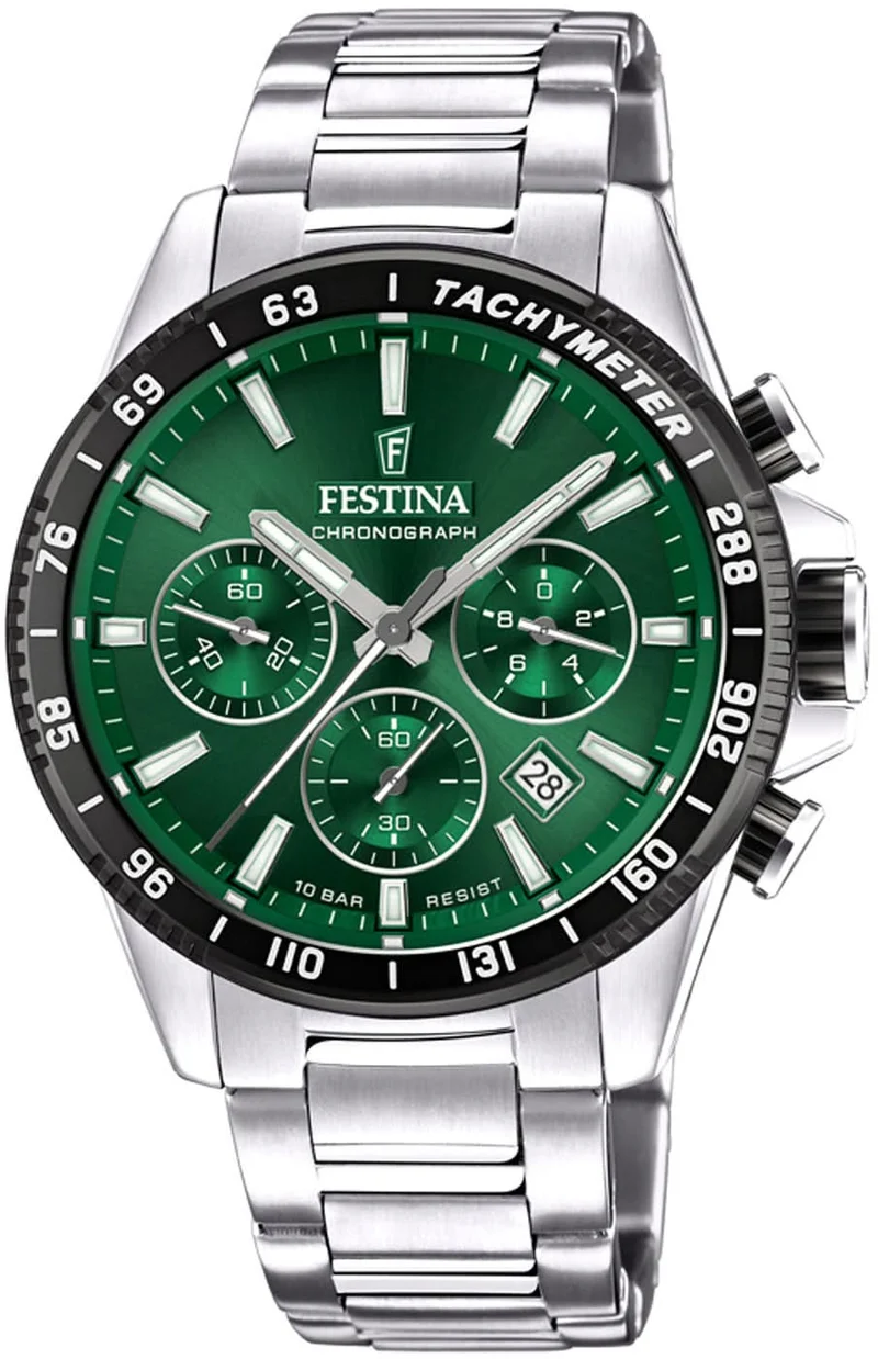 Festina Timeless Chronograph F20560/4 Herrenuhr • Edelstahl • 10 bar