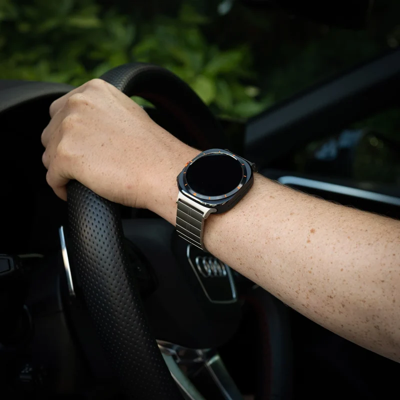 Samsung Galaxy Watch Ultra 2 Premium Metallarmband (Titan)