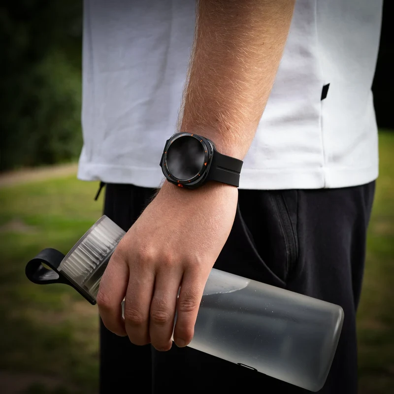 Samsung Galaxy Watch Ultra 2 D-Schnalle Silikonarmband (Schwarz)