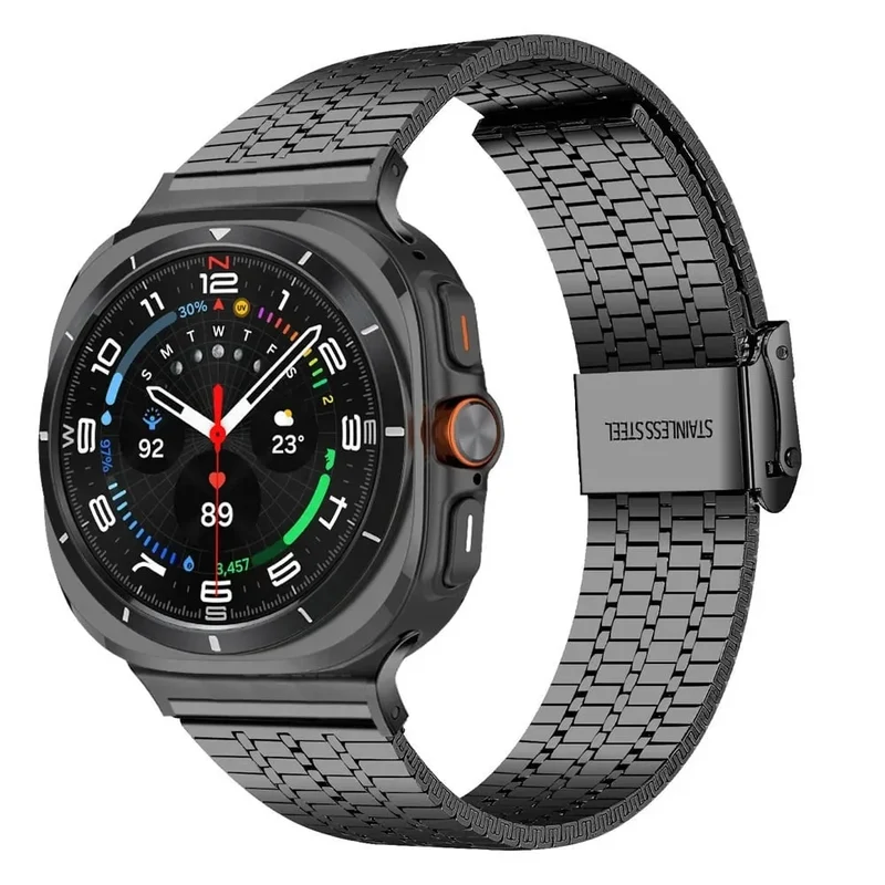 Samsung Galaxy Watch Ultra 2 Edelstahl Armband (Schwarz)