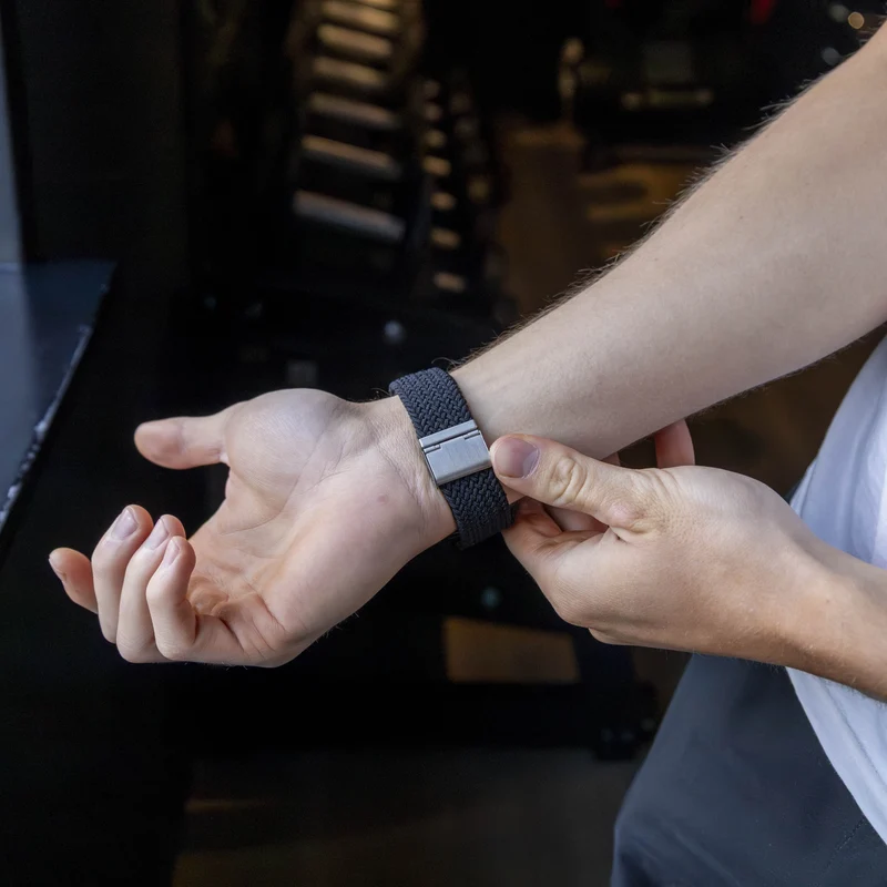 Samsung Galaxy Watch Ultra 2 Geflochtenes Nylonarmband (Schwarz)