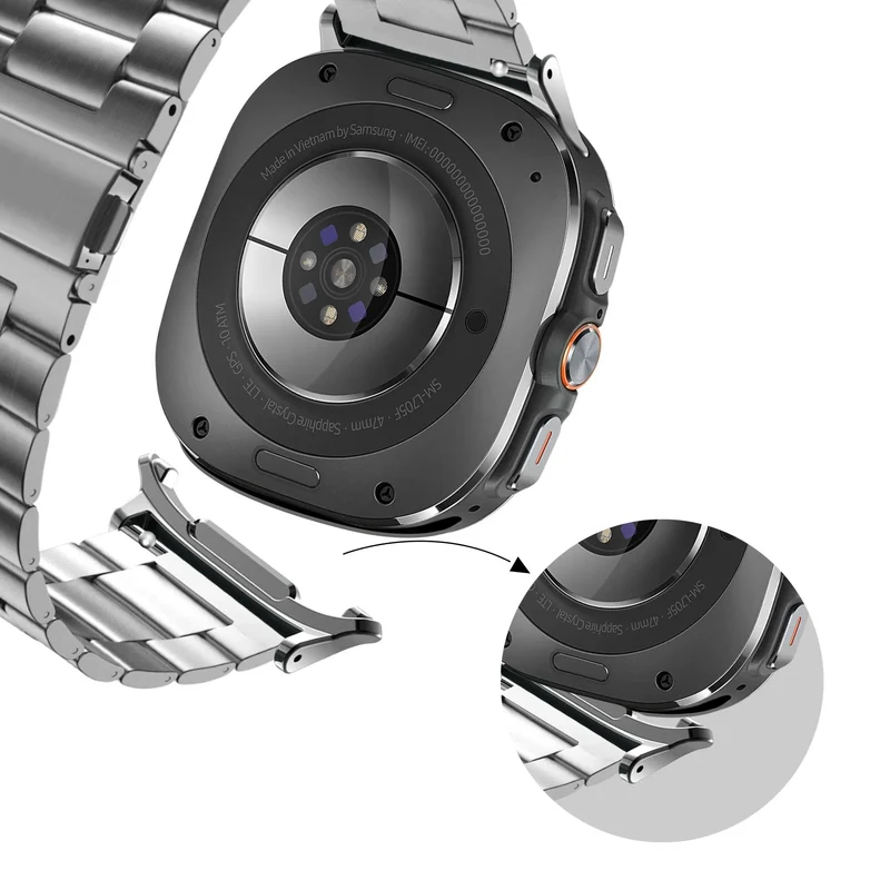 Bandz Samsung Galaxy Watch Ultra 2 Stahlarmband 'Classic' (Silber)