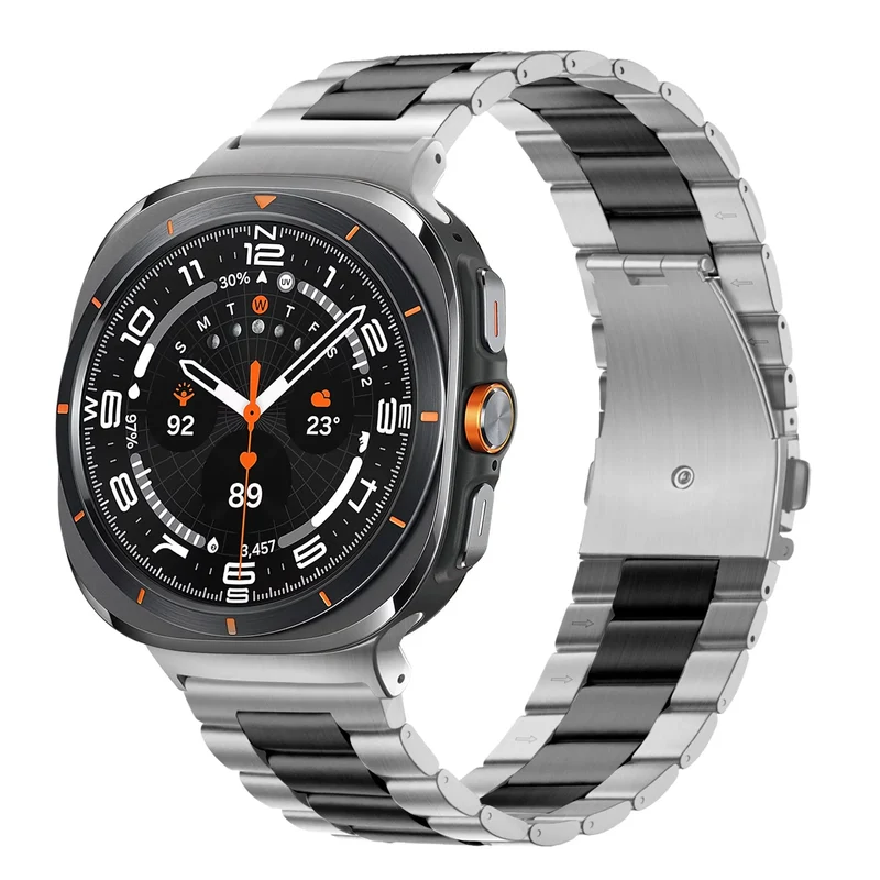 Bandz Samsung Galaxy Watch Ultra 2 Stahlarmband 'Classic' (Silber/Schwarz)