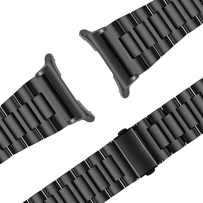 Bandz Samsung Galaxy Watch Ultra 2 Stahl Gliederarmband 'Deluxe' (Schwarz)