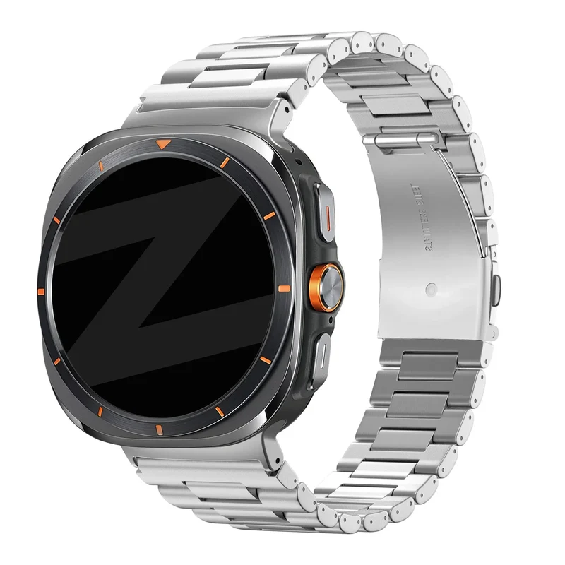 Bandz Samsung Galaxy Watch Ultra 2 Stahl Gliederarmband 'Deluxe' (Silber)