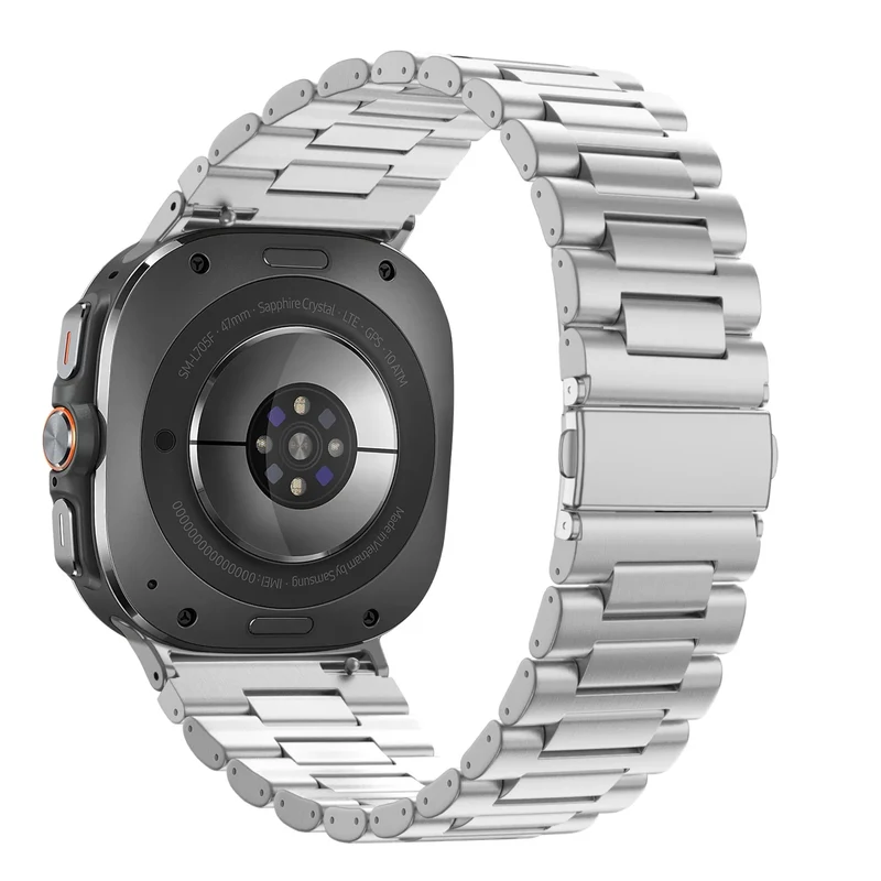 Bandz Samsung Galaxy Watch Ultra 2 Stahl Gliederarmband 'Deluxe' (Silber)
