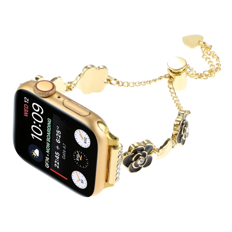 Apple Watch Series 41mm / 40mm / 38mm Metal Watch Strap - White / Gold
