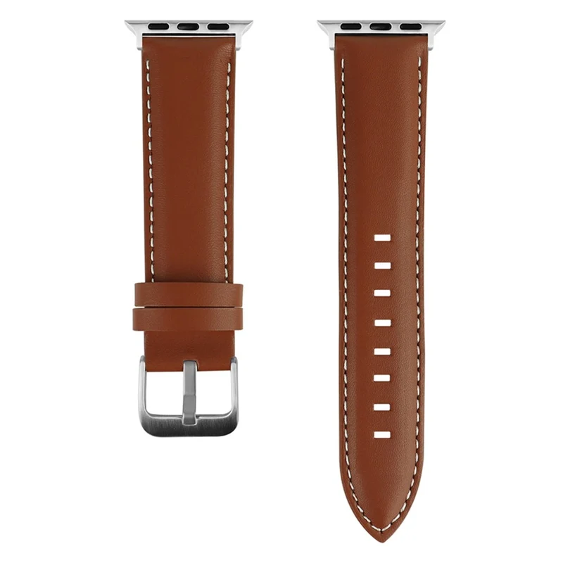 Apple Watch 49mm / 45mm / 44mm / 42mm Strap AW Cow Leather Watchband - Red / Green