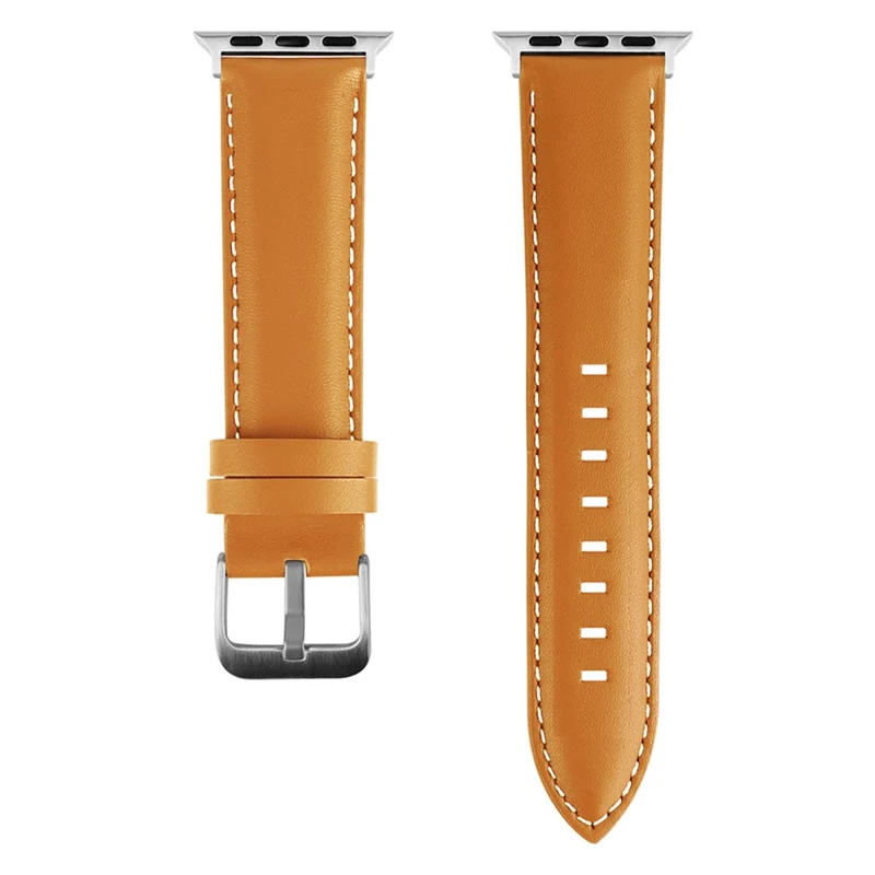 Apple Watch 49mm / 45mm / 44mm / 42mm Strap AW Cow Leather Watchband - Red / Green