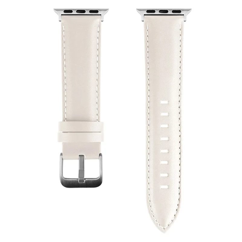 Apple Watch 49mm / 45mm / 44mm / 42mm Strap AW Cow Leather Watchband - Red / Green