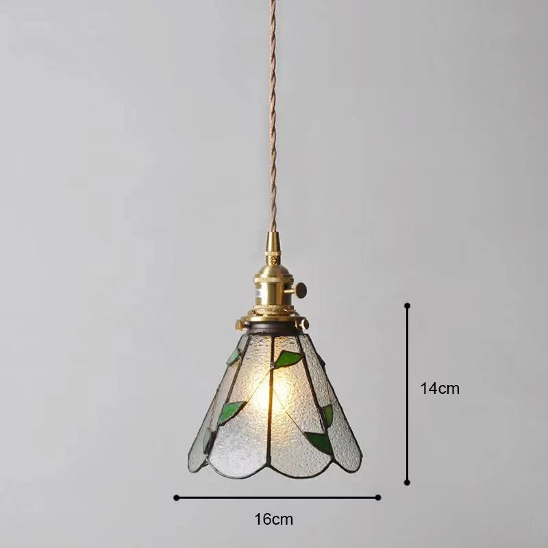 Verstellbare Vintage-Glas-Hängeleuchte