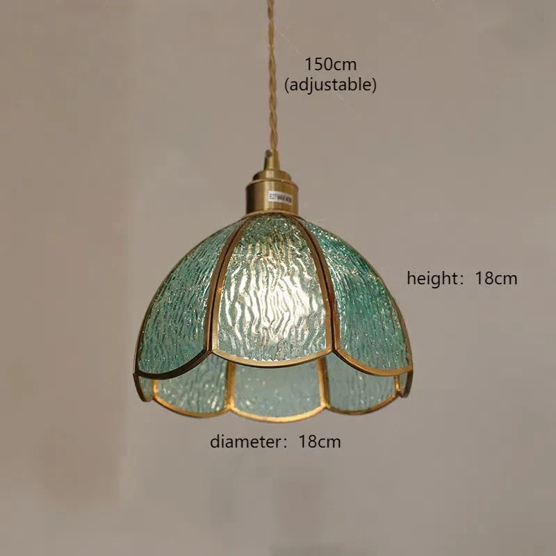 Verstellbare Vintage-Glas-Hängeleuchte