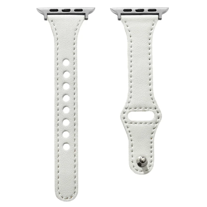 Apple Watch Series 41mm / 40mm / 38mm Leather Watch Band with Button Buckle - Navy Blue
