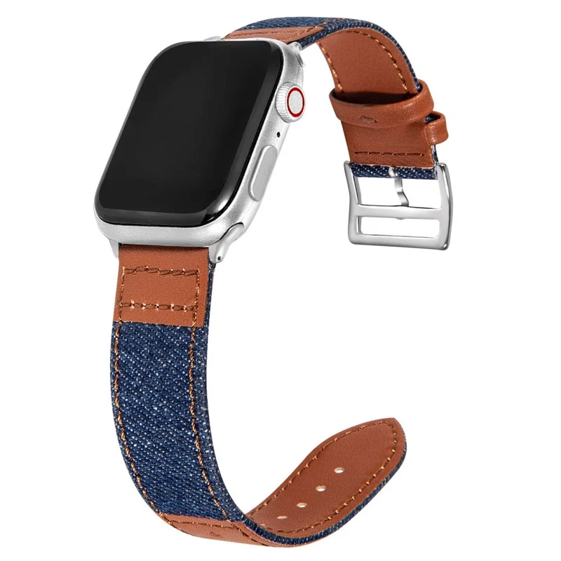 Apple Watch Series 41mm / 40mm / 38mm Denim Wristband - Black+Grey