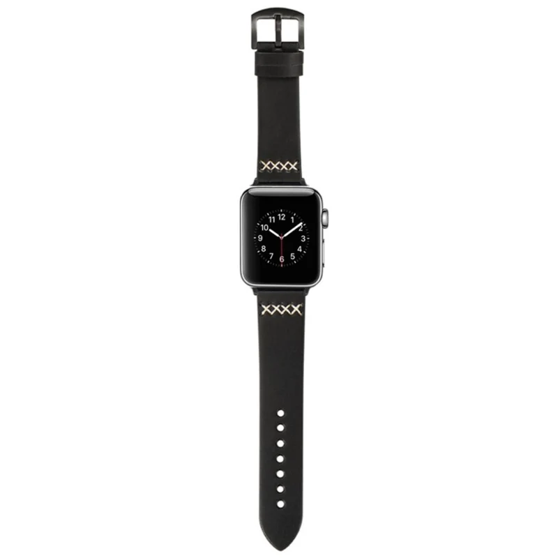 Apple Watch Series 41mm / 40mm / 38mm Cross Stitch Leather Watch Band