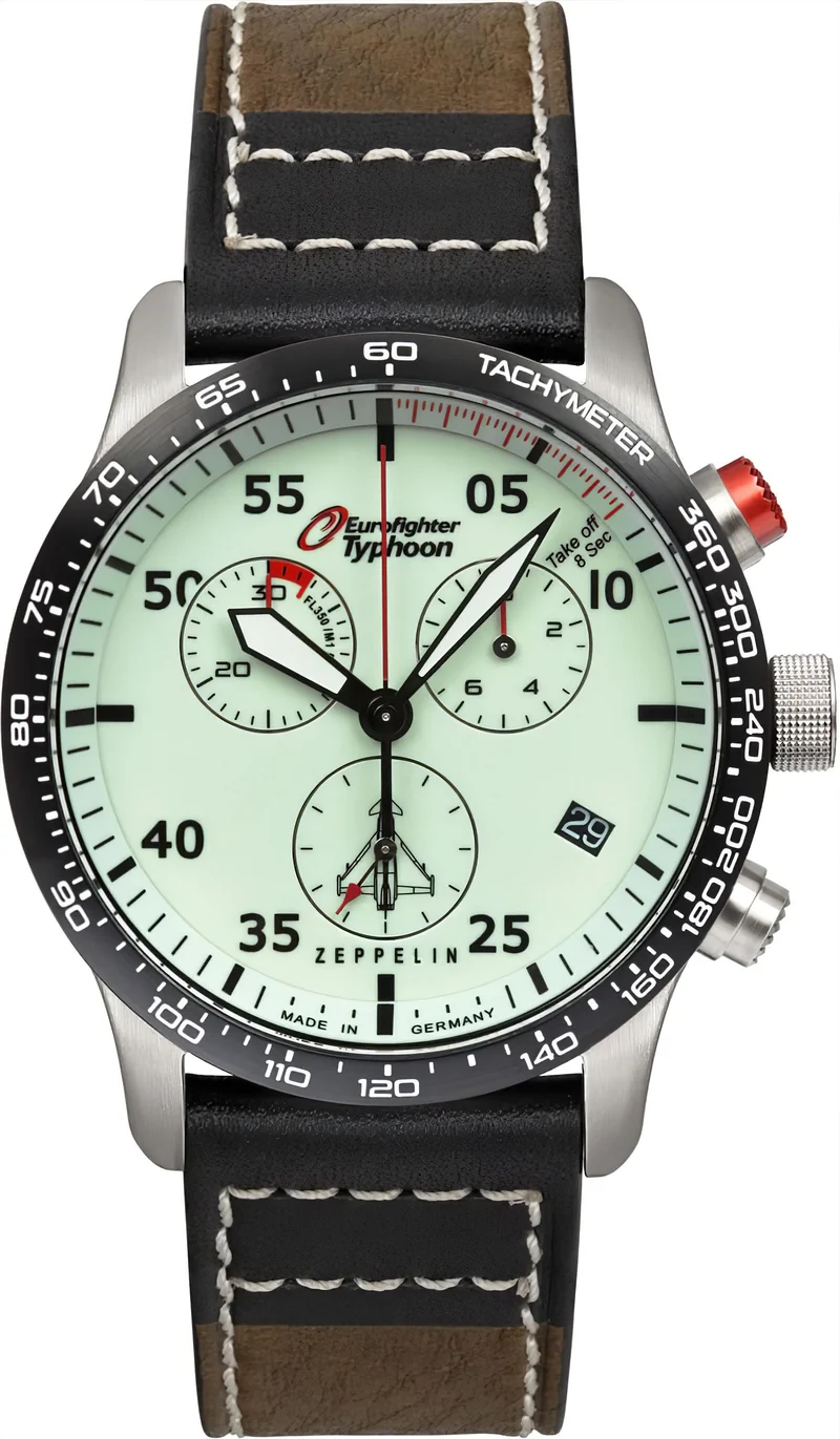Zeppelin Eurofighter 7298-5 Herrenuhr • Made in Germany • Chronograph