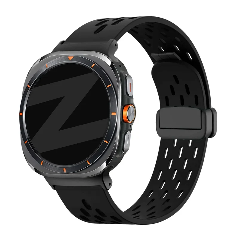 Bandz Samsung Galaxy Watch Ultra 2 D-Schnalle Sportarmband 'Air' (Schwarz)
