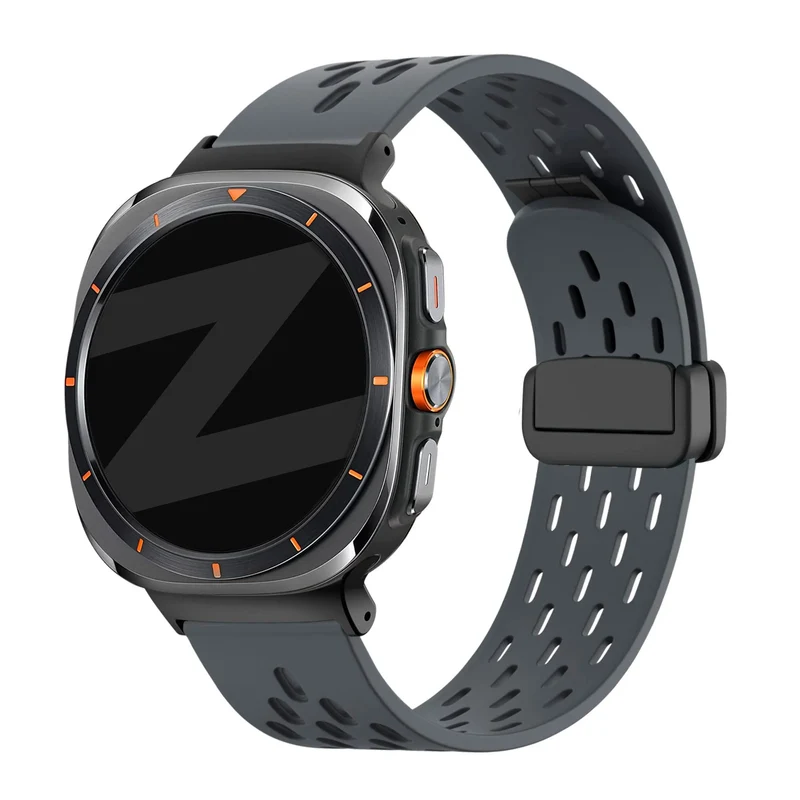 Bandz Samsung Galaxy Watch Ultra 2 D-Schnalle Sportarmband 'Air' (Dunkelgrau)