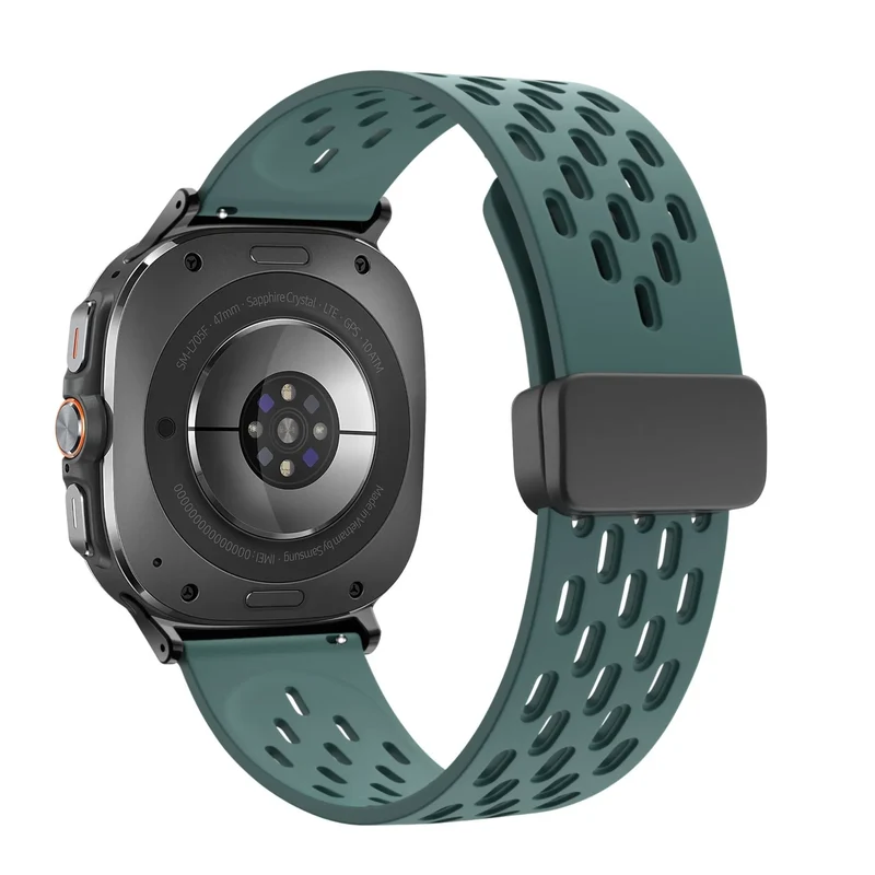 Bandz Samsung Galaxy Watch Ultra 2 D-Schnalle Sportarmband 'Air' (Viridiangrün)
