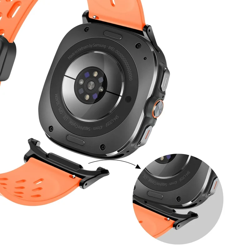 Bandz Samsung Galaxy Watch Ultra 2 D-Schnalle Sportarmband 'Air' (Orange)