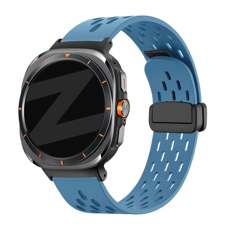 Bandz Samsung Galaxy Watch Ultra 2 D-Schnalle Sportarmband 'Air' (Graublau)