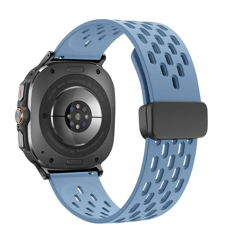 Bandz Samsung Galaxy Watch Ultra 2 D-Schnalle Sportarmband 'Air' (Graublau)