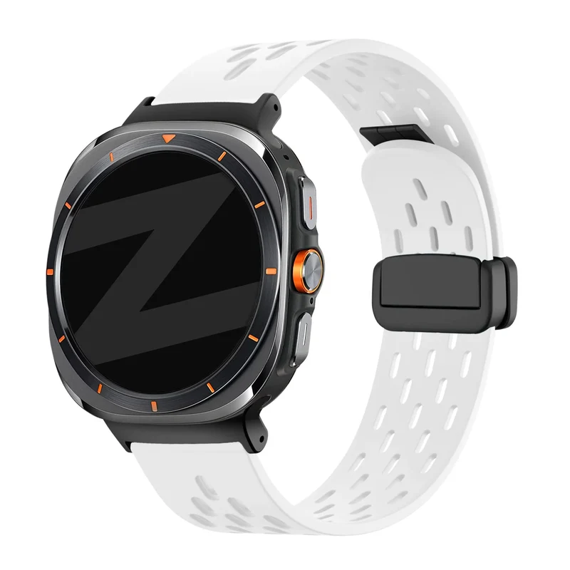 Bandz Samsung Galaxy Watch Ultra 2 D-Schnalle Sportarmband 'Air' (Weiß)