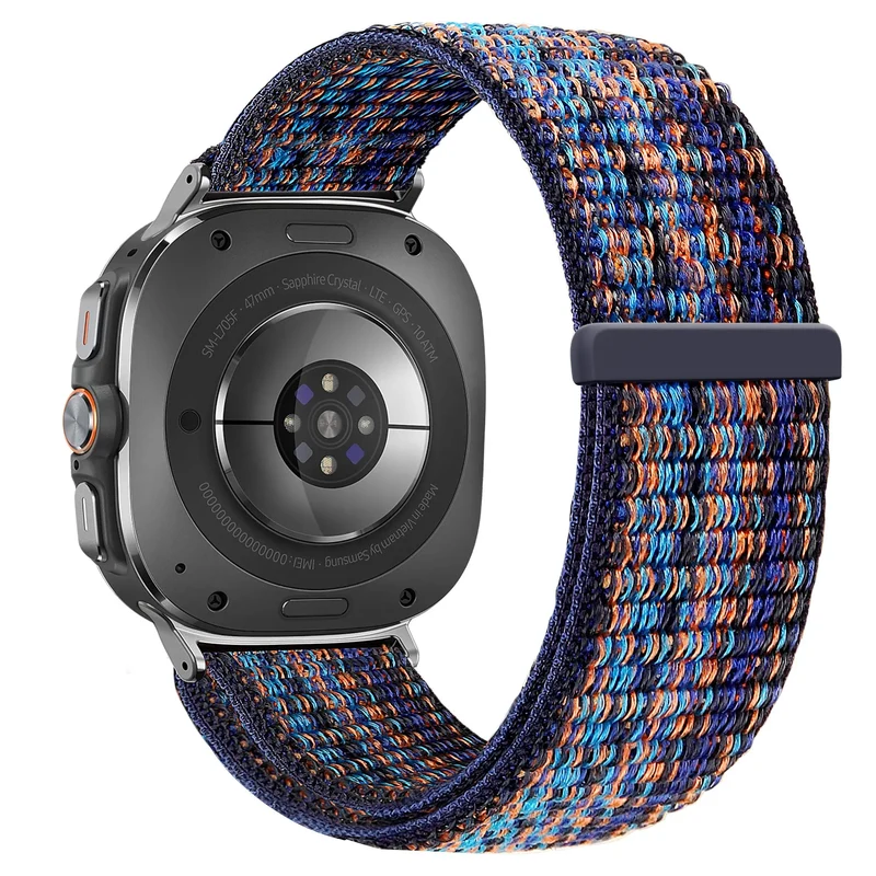 Bandz Samsung Galaxy Watch Ultra 2 Nylon Loop Armband (Blau Mix)