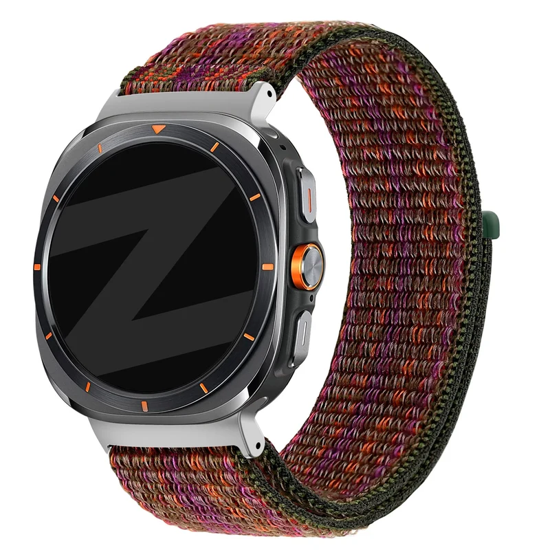 Bandz Samsung Galaxy Watch Ultra 2 Nylon Loop Armband (Grün Mix)