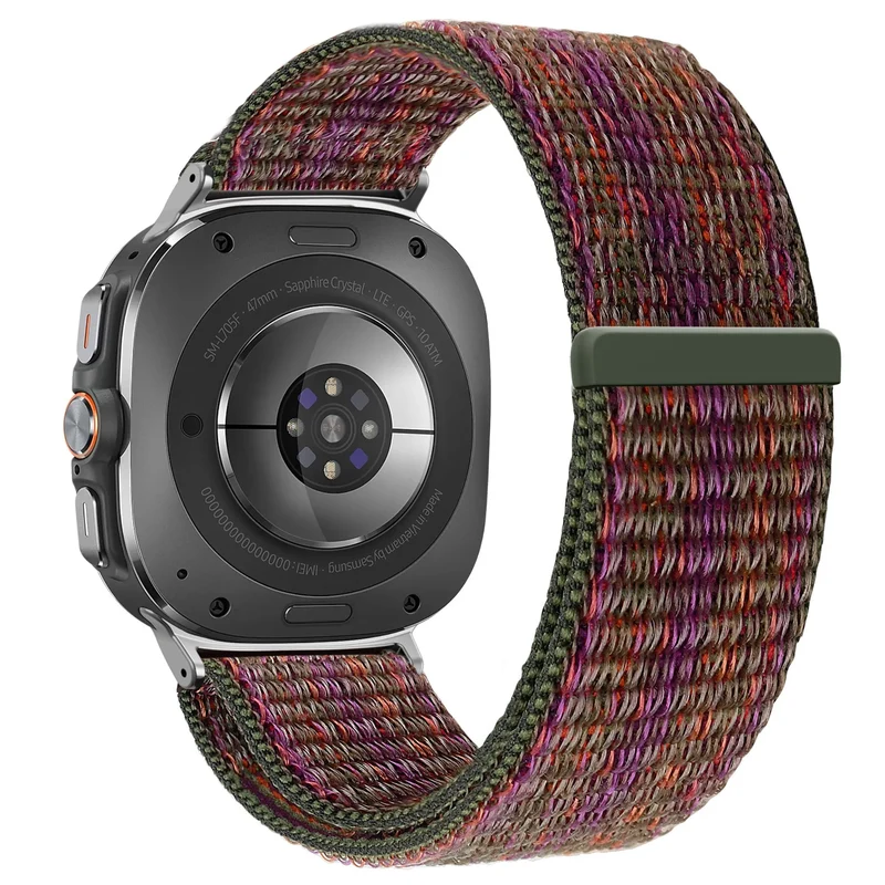 Bandz Samsung Galaxy Watch Ultra 2 Nylon Loop Armband (Grün Mix)